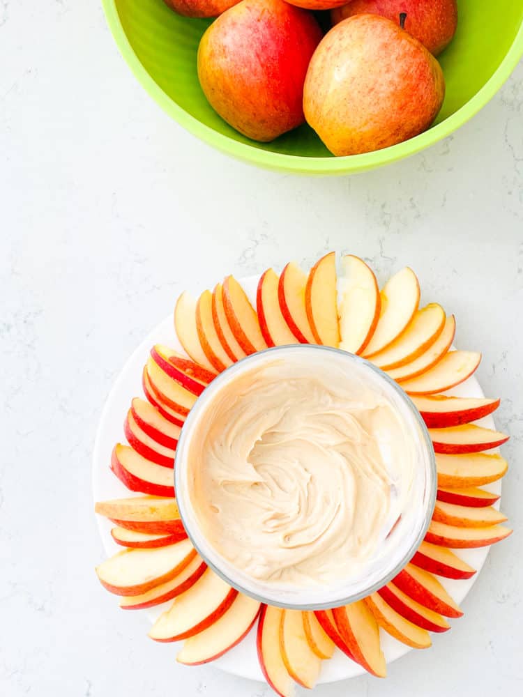 Peanut Butter Yogurt Dip with Apples House of G&K Recipes