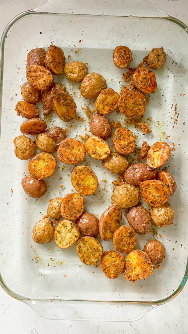 Crispy Herb Parmesan Roasted Baby Potatoes - House of G&K Recipes